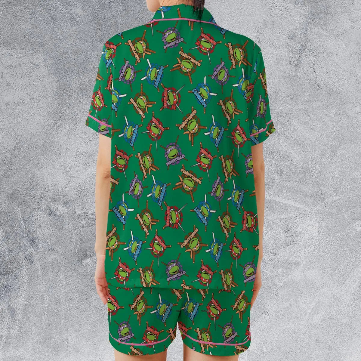 Satin Short-Sleeve Pajamas Set - HPPY1BB5