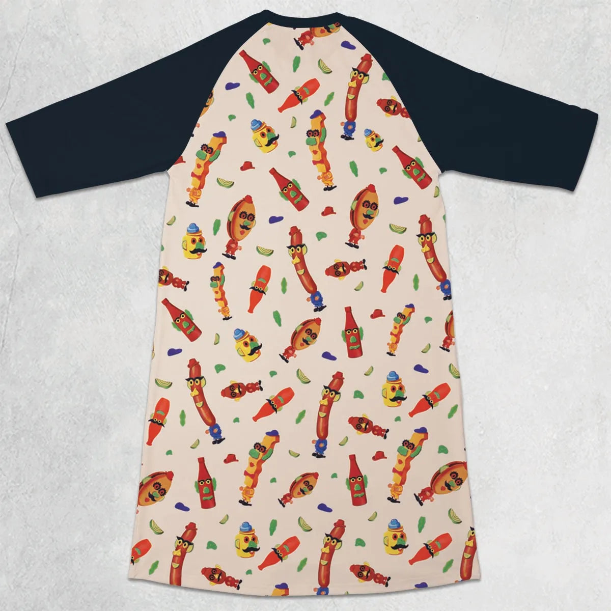 3/4 Sleeve Raglan Dress - M5F1TBWE