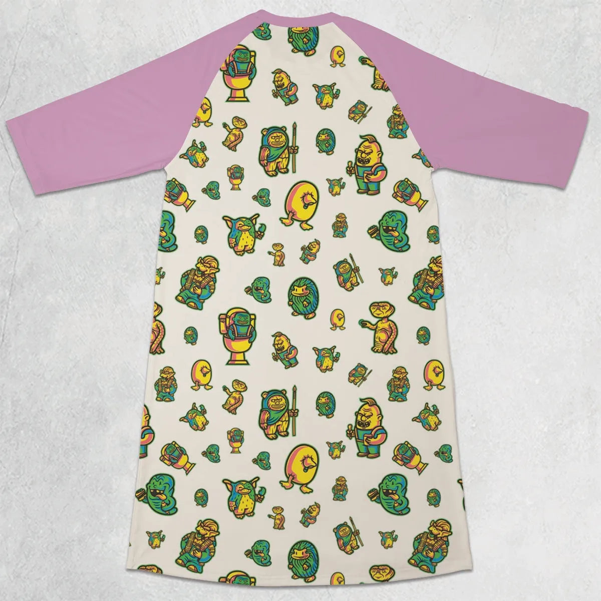 3/4 Sleeve Raglan Dress - FDDD66AY
