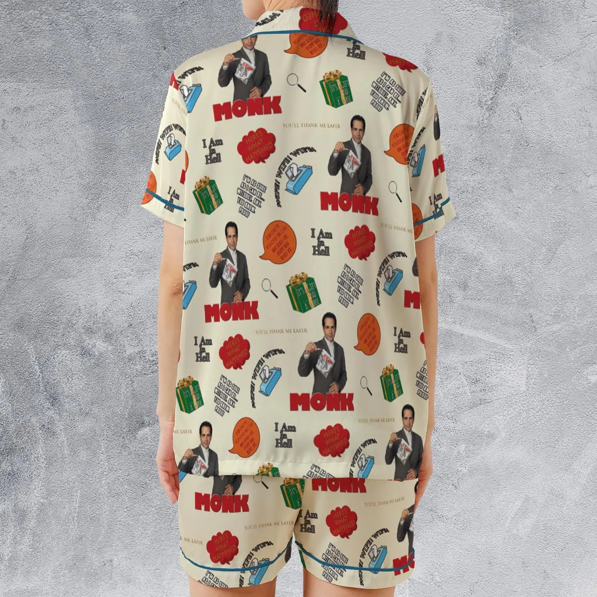 Satin Short-Sleeve Pajamas Set - 2A6B9MWA