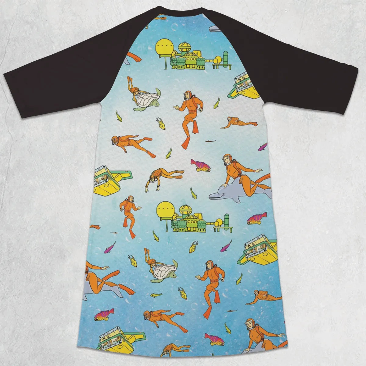 3/4 Sleeve Raglan Dress - A7WTZELM