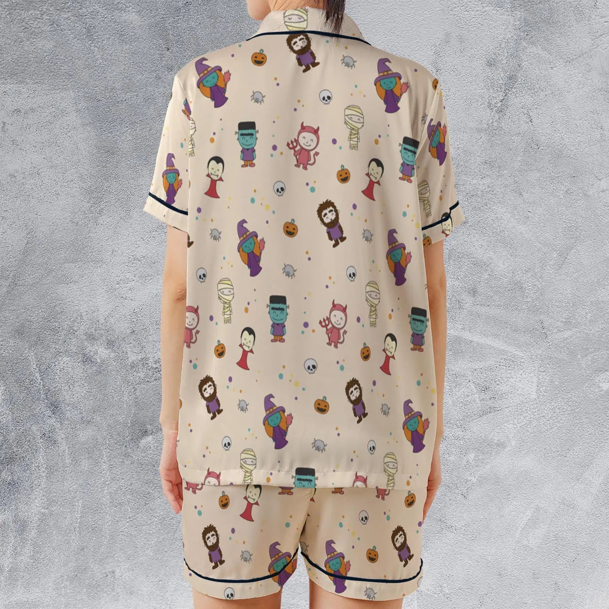 Satin Short-Sleeve Pajamas Set - 2A17J117