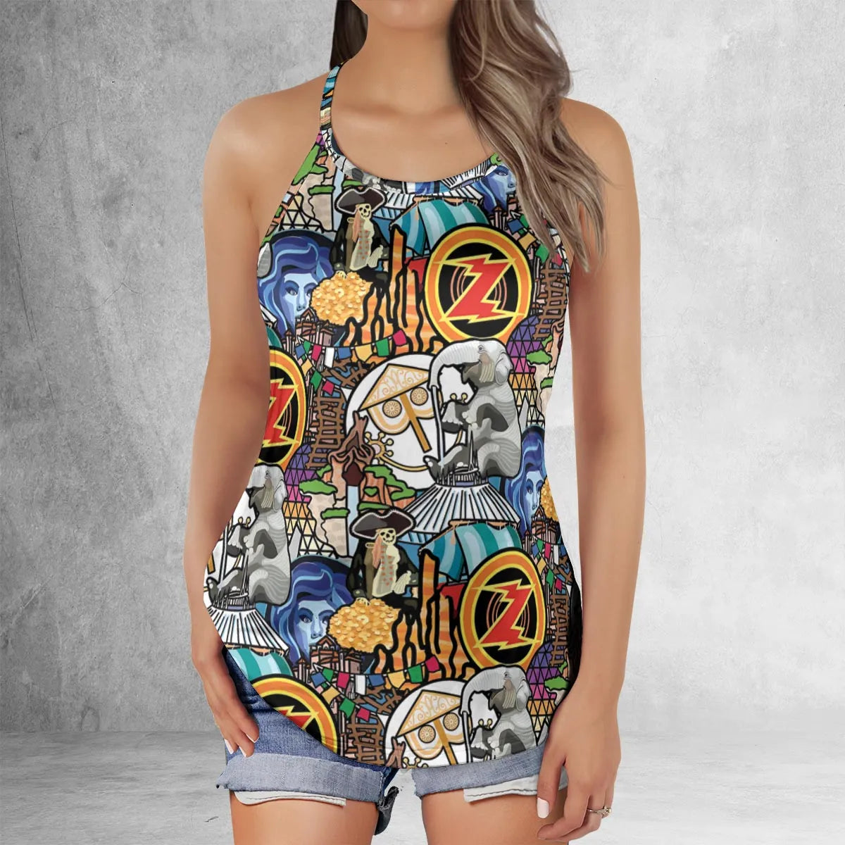 Criss Cross Tank Top - TRJ76JS3