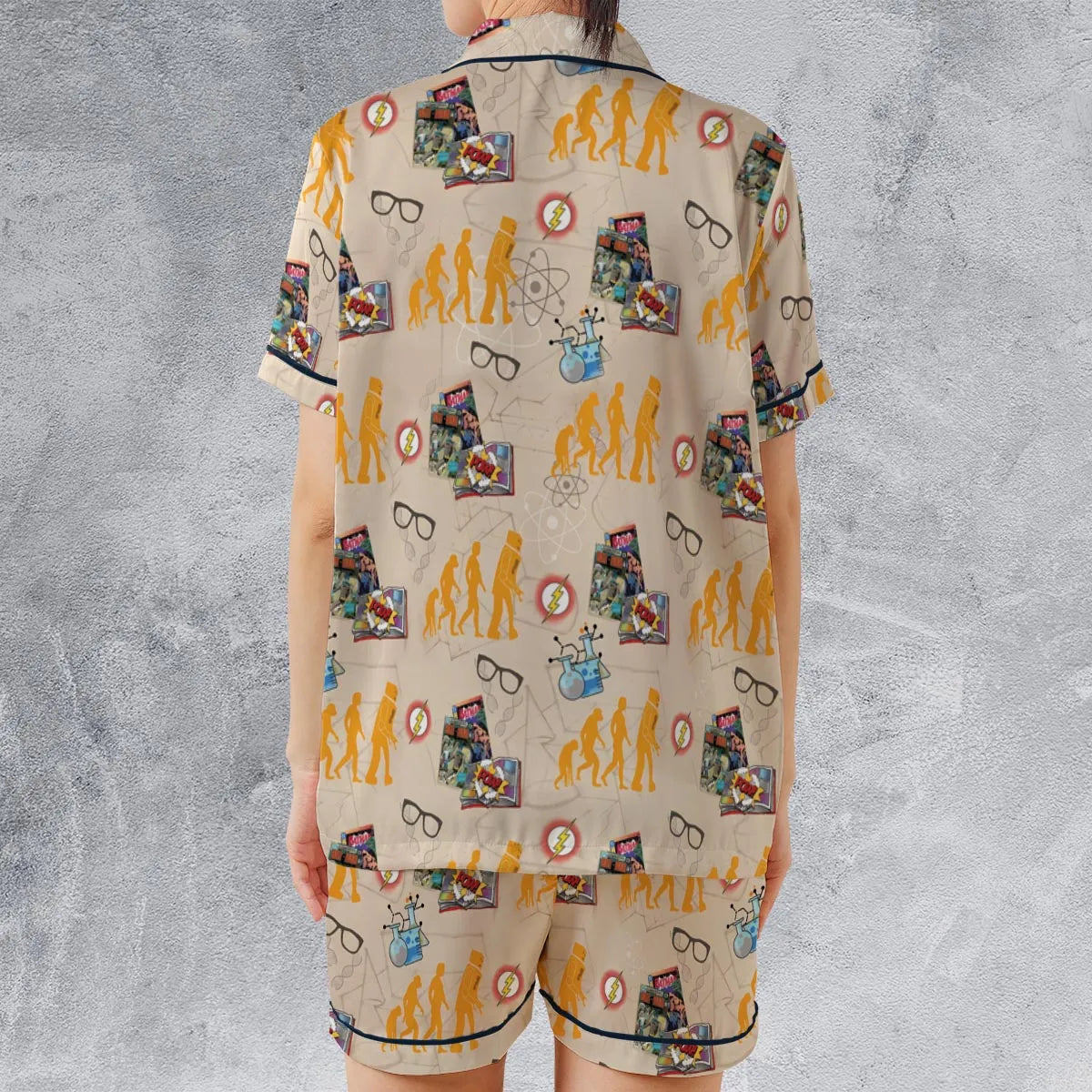 Satin Short-Sleeve Pajamas Set - 9E2MZVZN