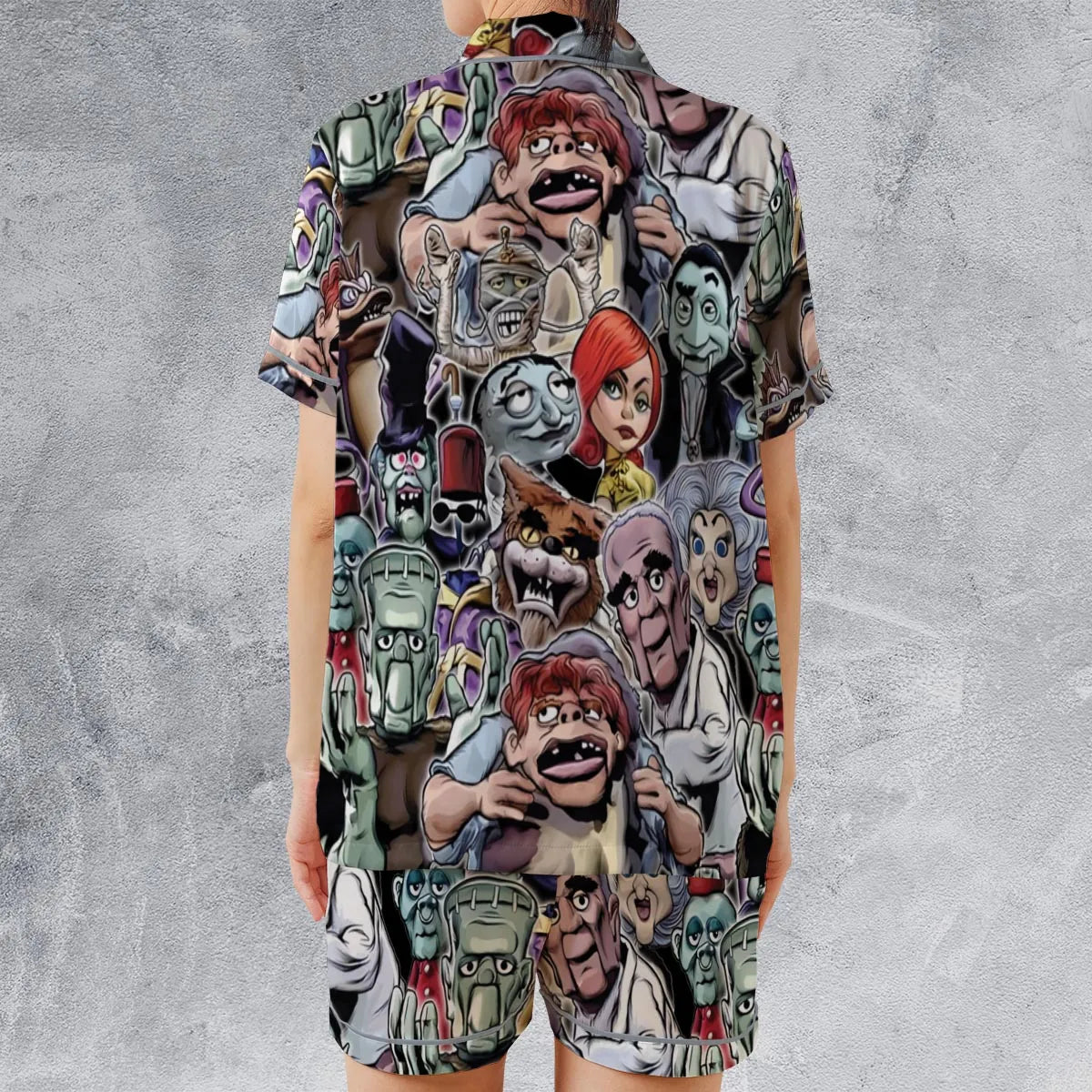Satin Short-Sleeve Pajamas Set - SLTXERQX