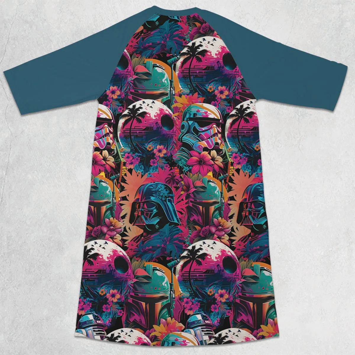 3/4 Sleeve Raglan Dress - 3WJD3926