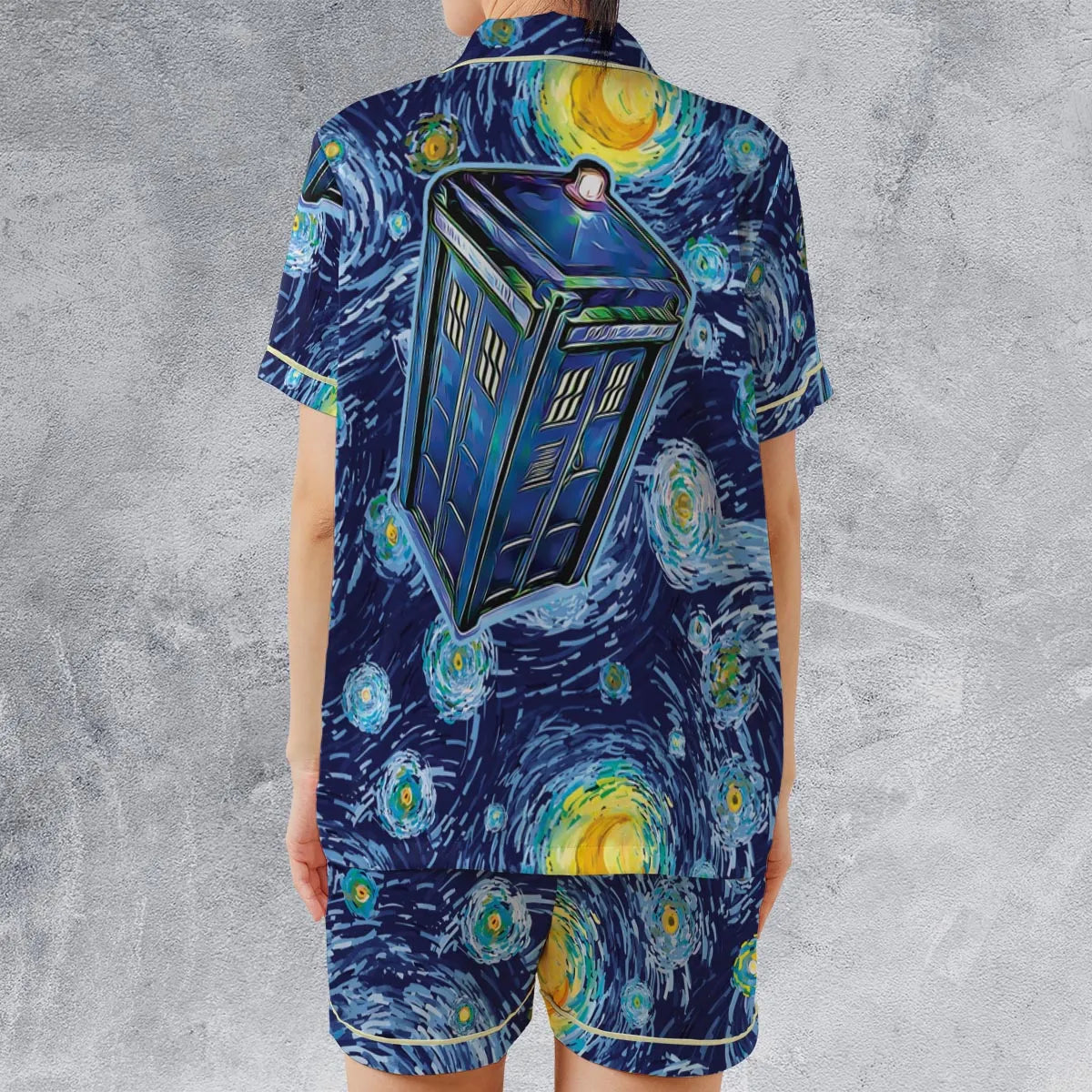 Satin Short-Sleeve Pajamas Set - X3XDZ2CC