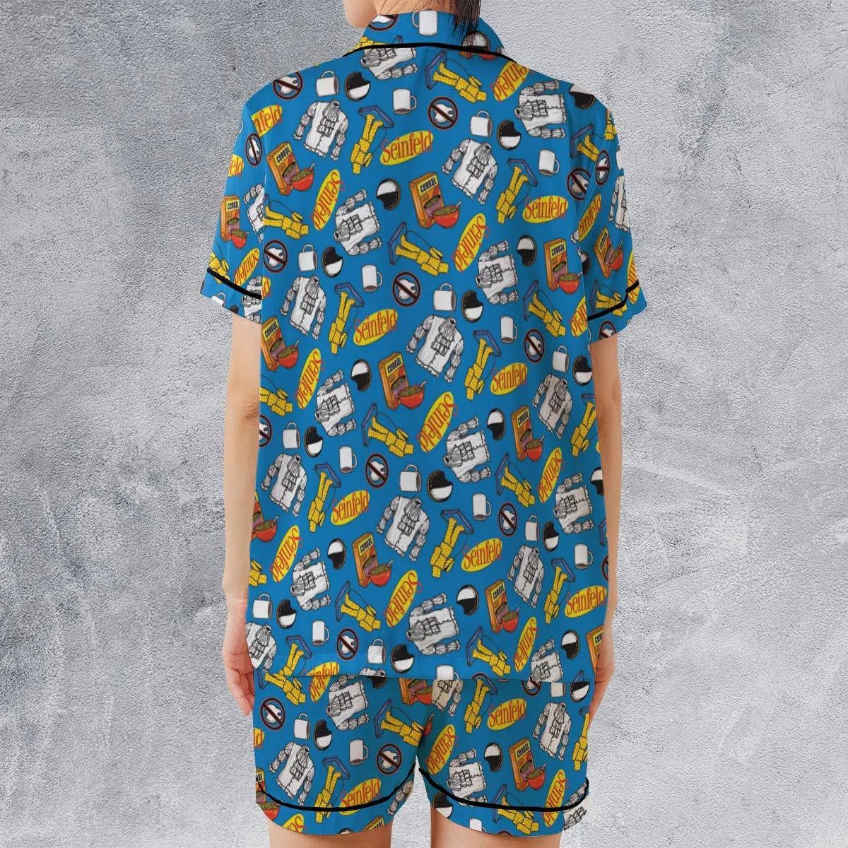 Satin Short-Sleeve Pajamas Set - W7ZJF3KL