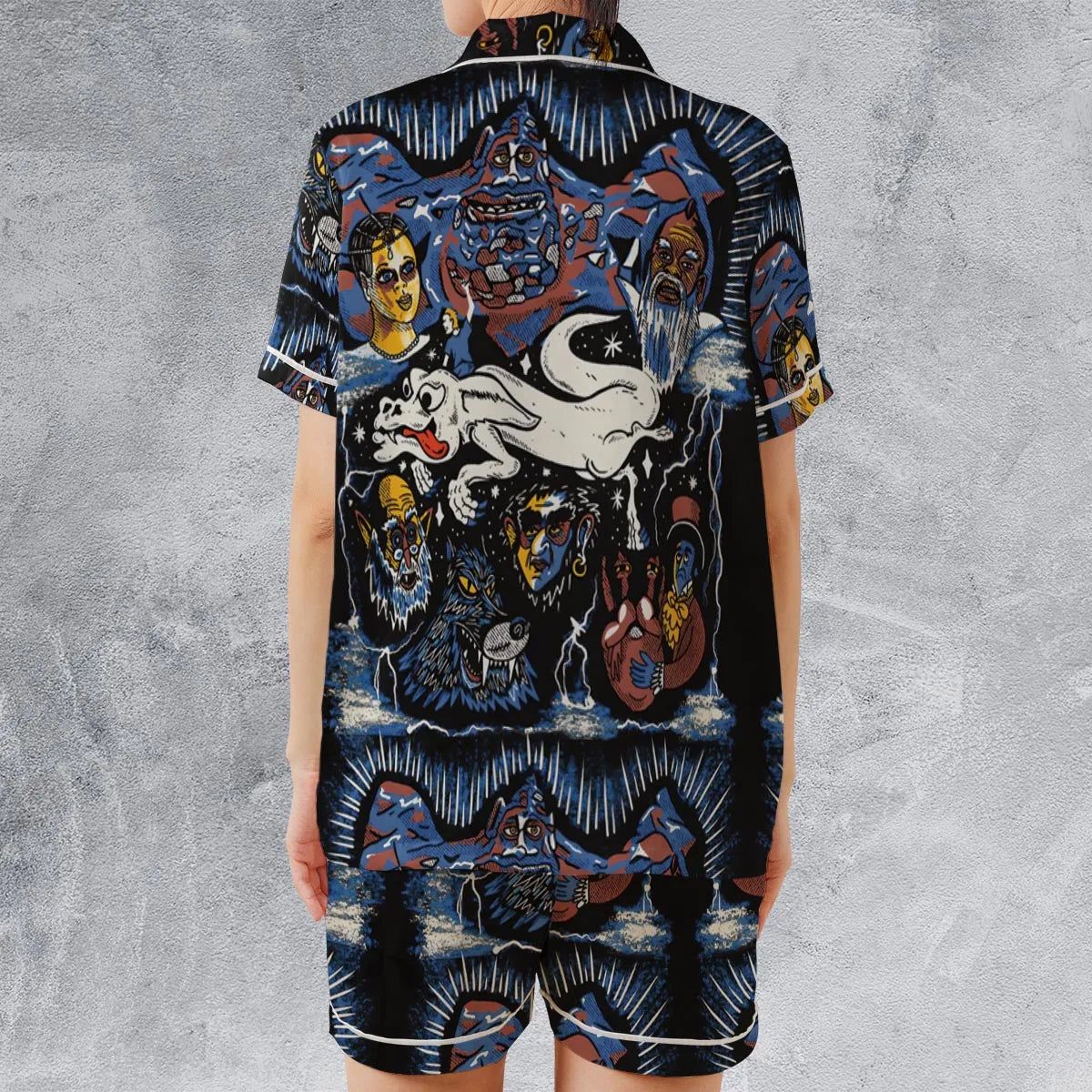 Satin Short-Sleeve Pajamas Set - 3CLLTTC1