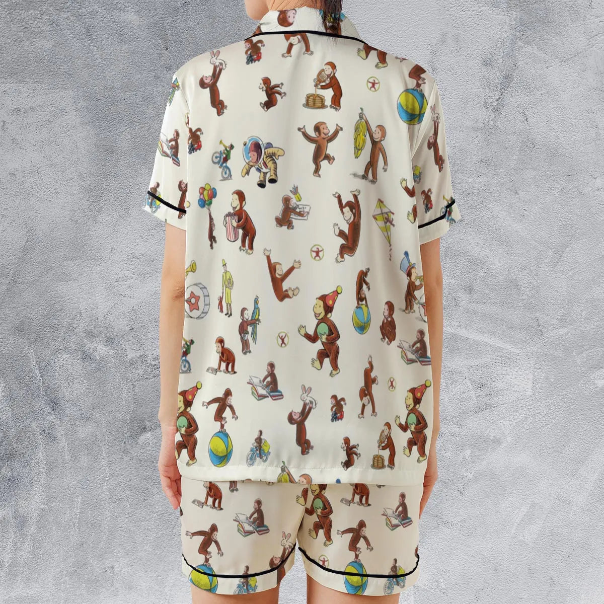 Satin Short-Sleeve Pajamas Set - DECA41SE