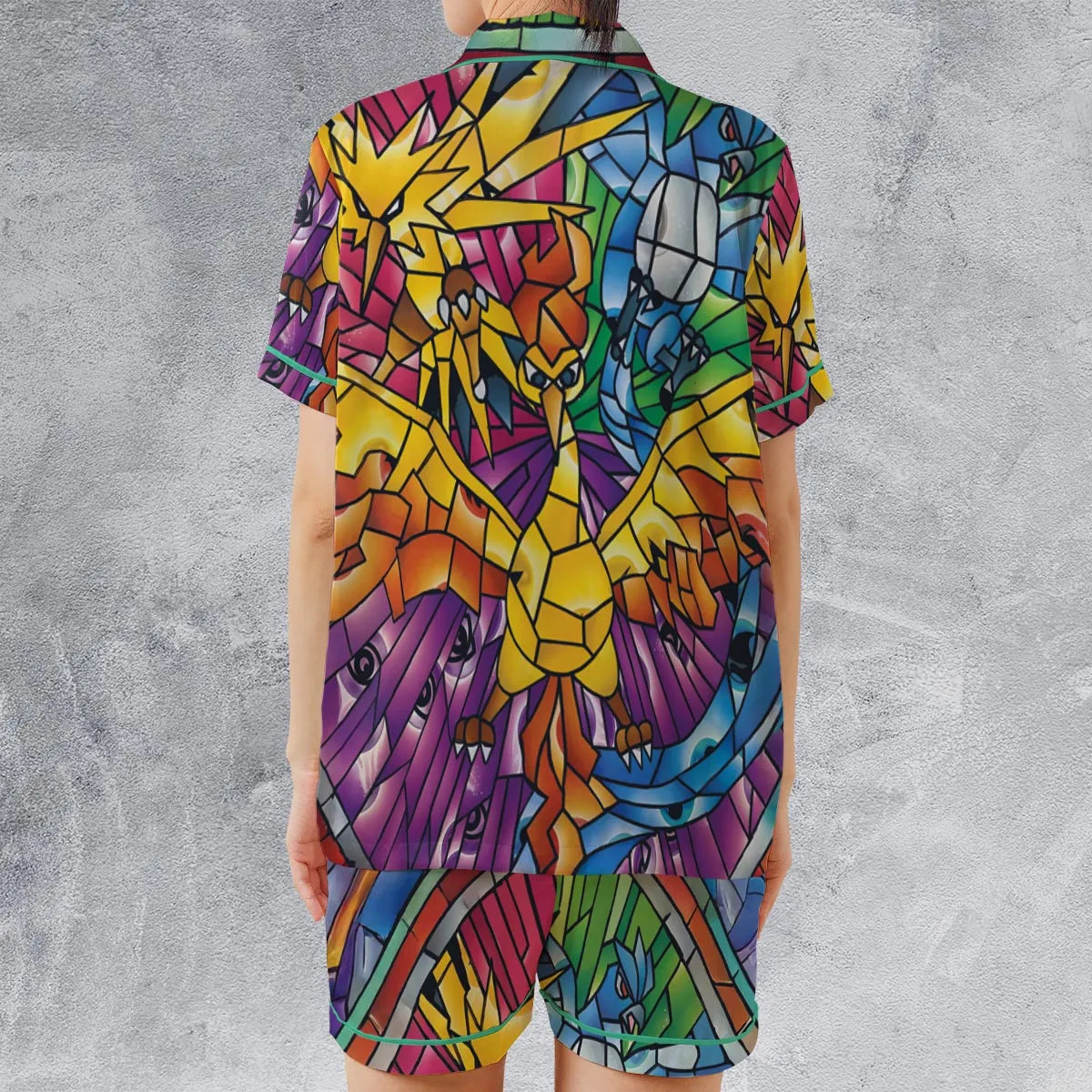 Satin Short-Sleeve Pajamas Set - 28L5MKR5