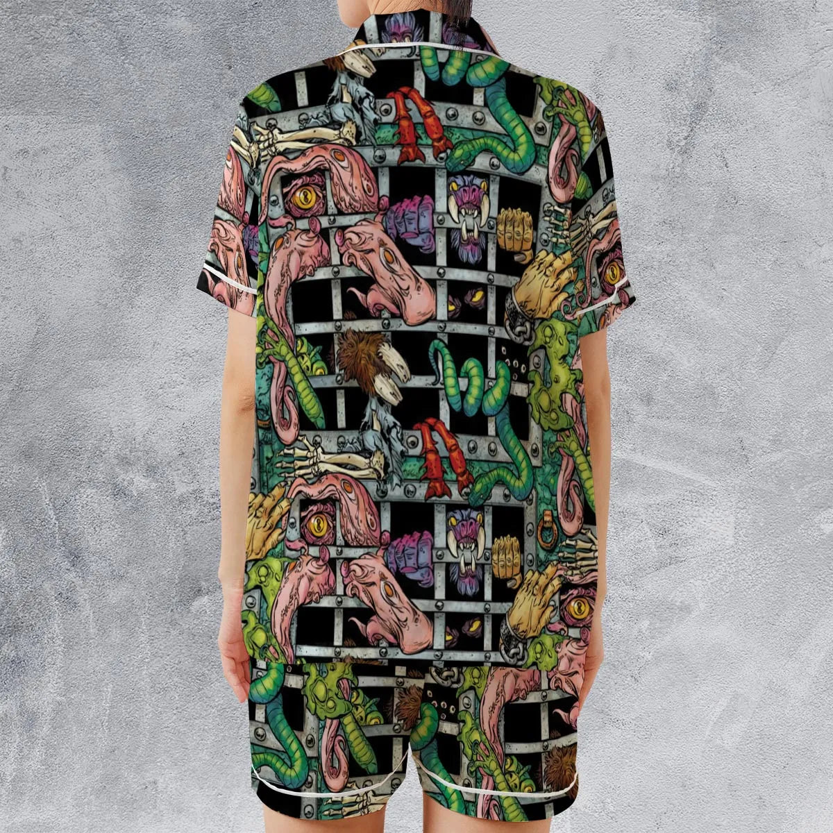 Satin Short-Sleeve Pajamas Set - 4JRQJY78