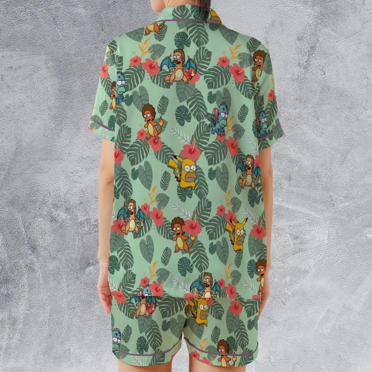 Satin Short-Sleeve Pajamas Set - R9FULGJ3
