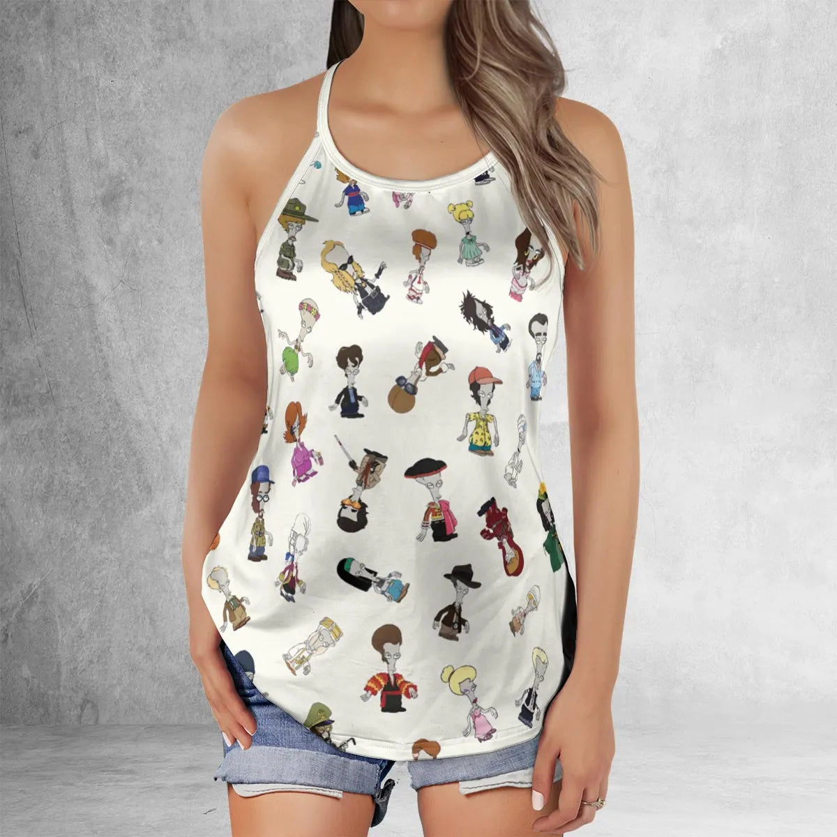 Criss Cross Tank Top - 1ABAYSFW