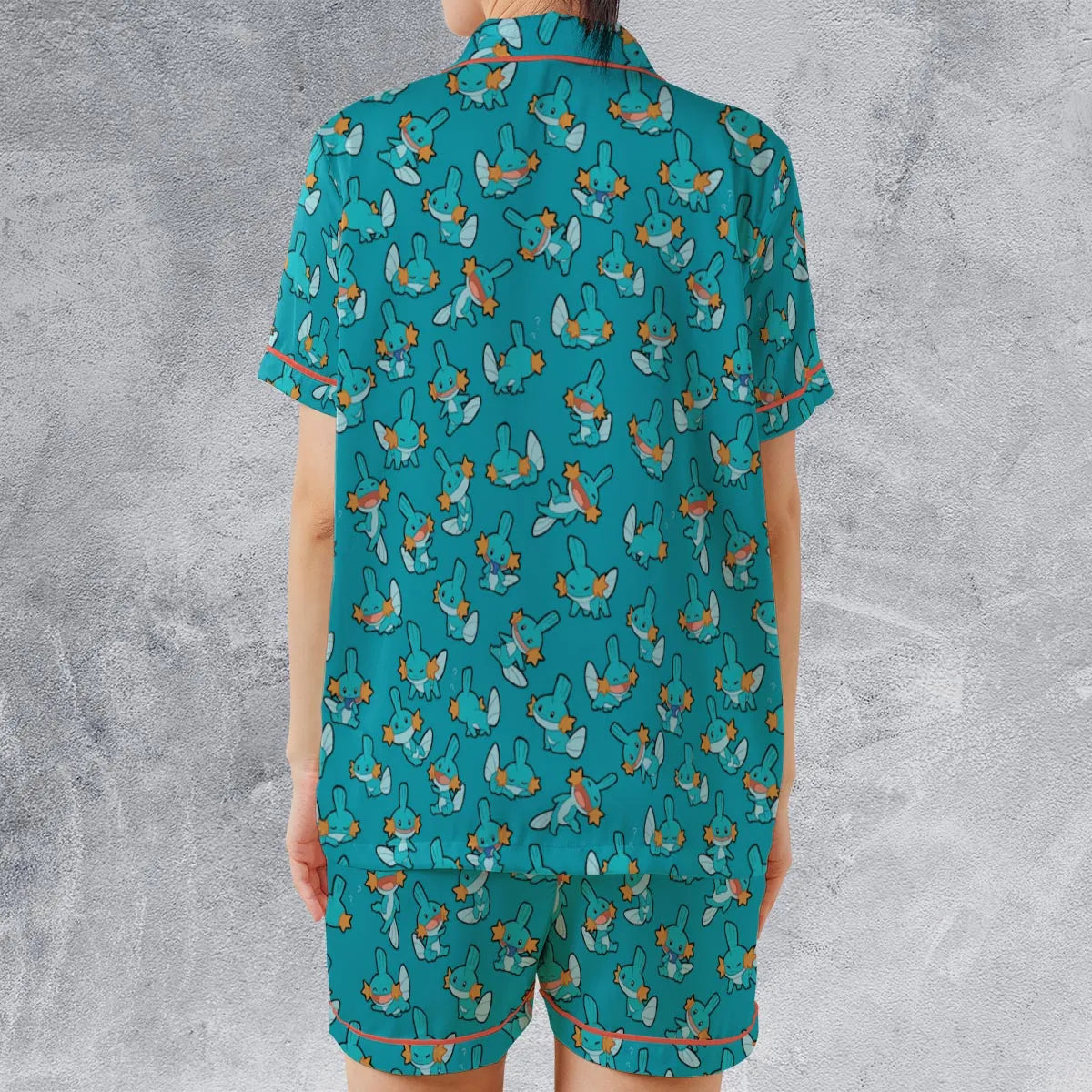 Satin Short-Sleeve Pajamas Set - NL3DRGM8