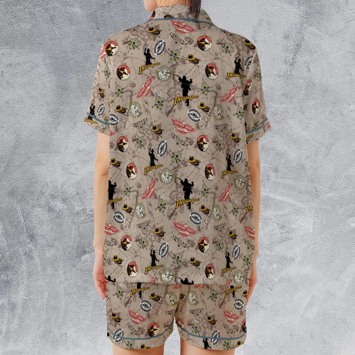 Satin Short-Sleeve Pajamas Set - 9UZ734S3