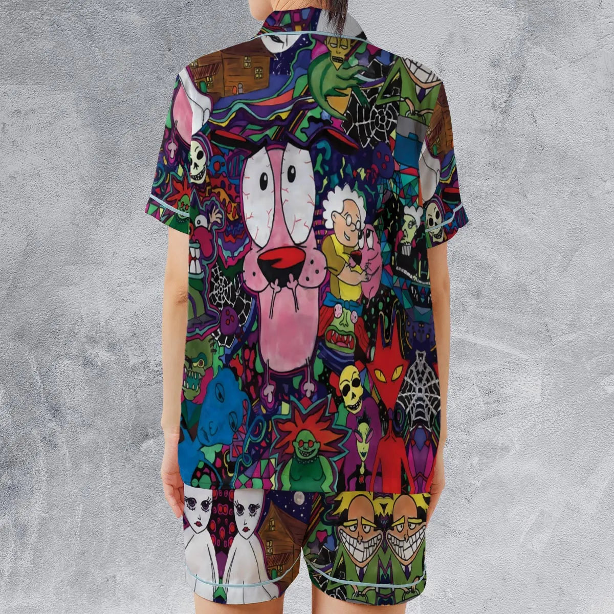 Satin Short-Sleeve Pajamas Set - XHPX1LXM