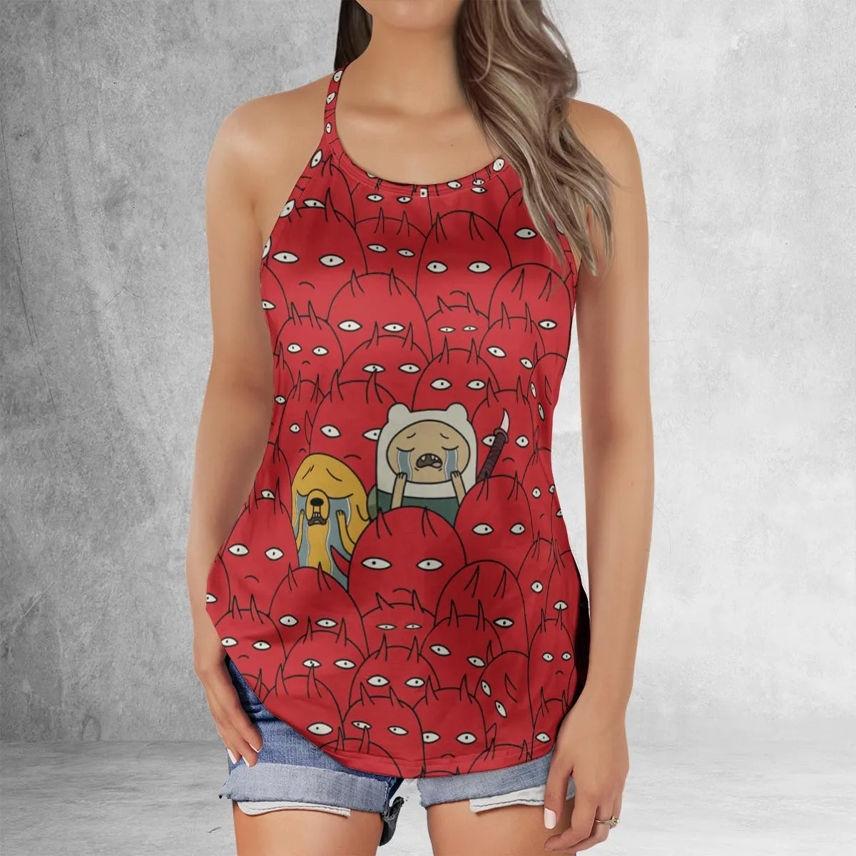 Criss Cross Tank Top - CRLTMDEG