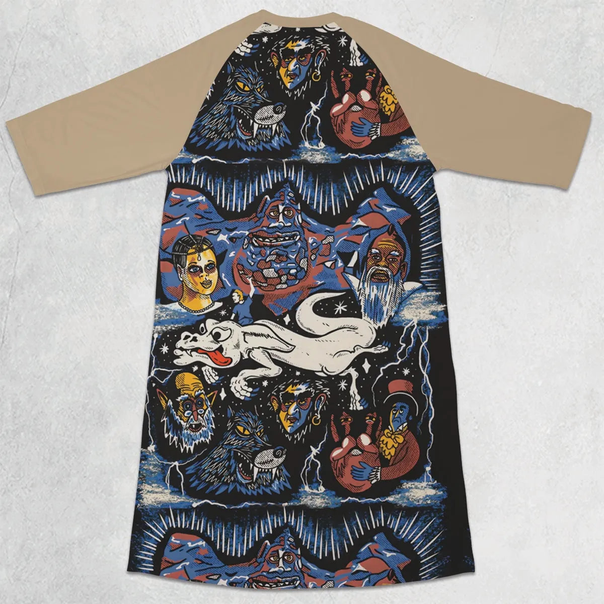 3/4 Sleeve Raglan Dress - TYZFSQEQ