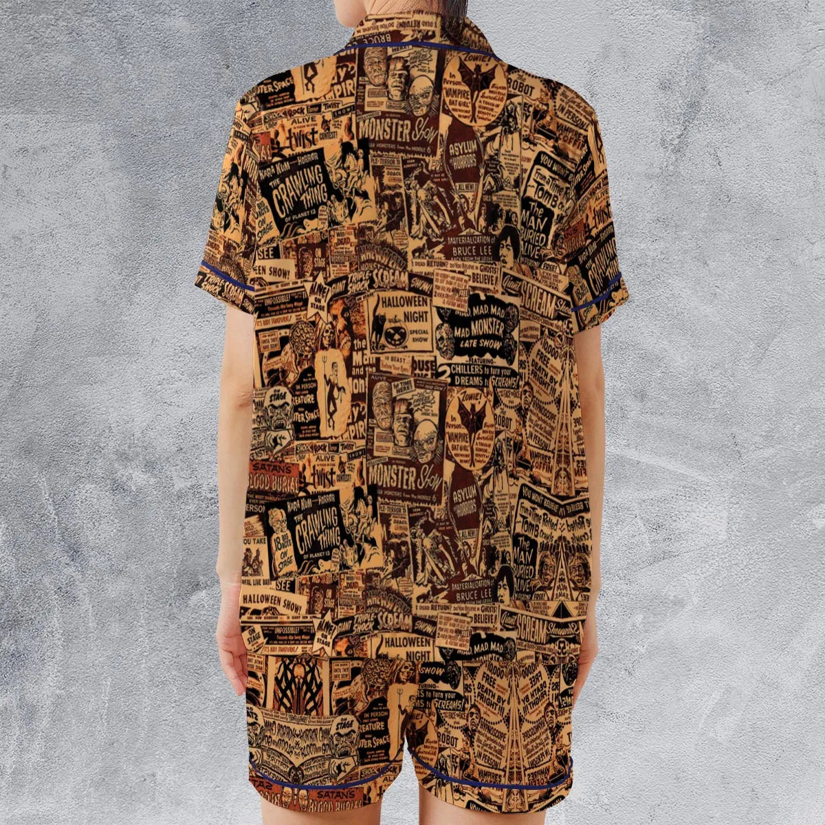 Satin Short-Sleeve Pajamas Set - L2UW72YZ