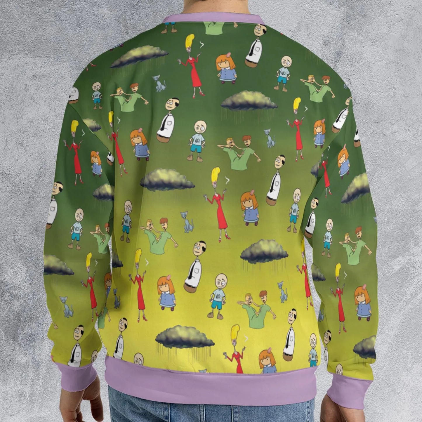 All-over Print Sweatshirt - GRFSVMJC
