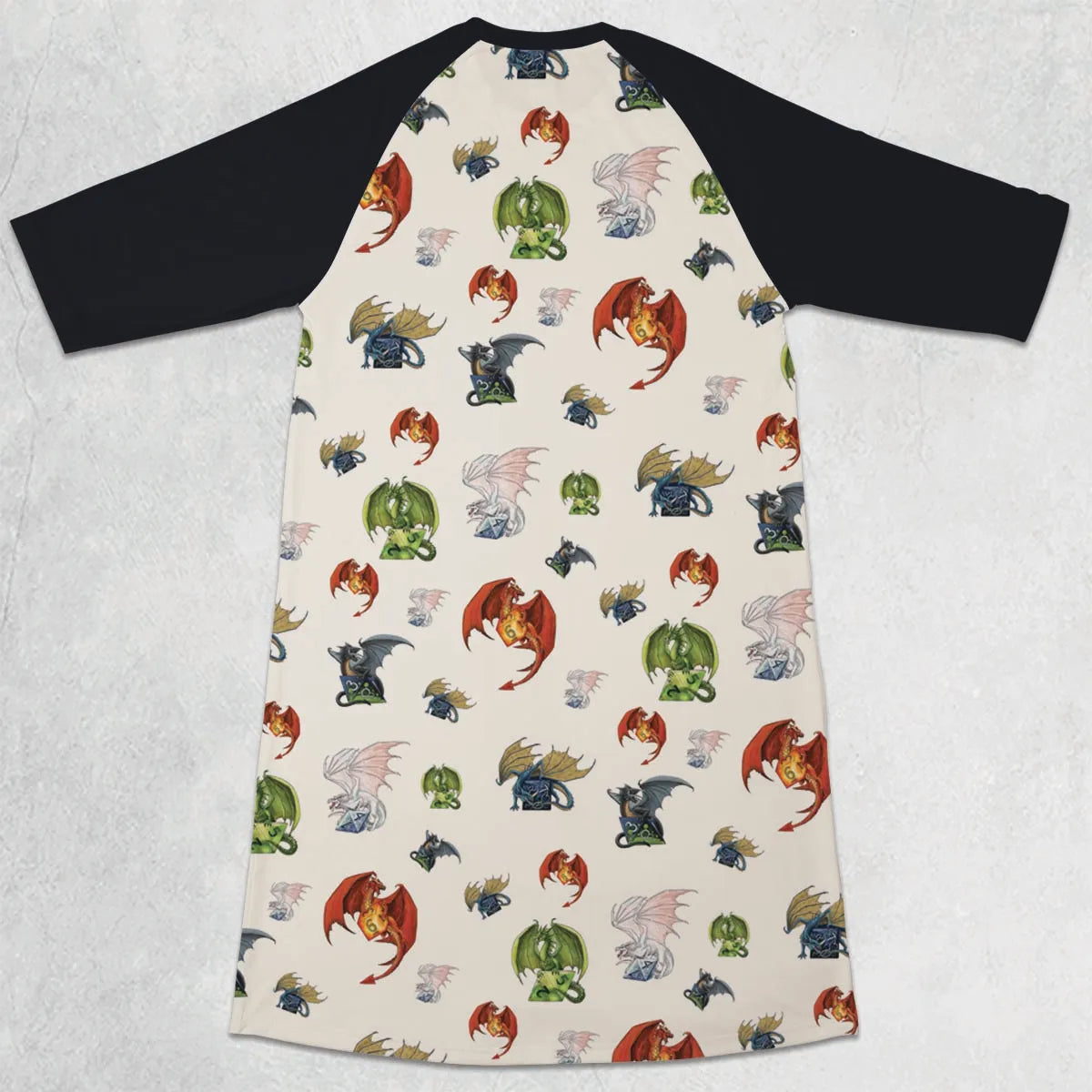 3/4 Sleeve Raglan Dress - PEHNX6UK