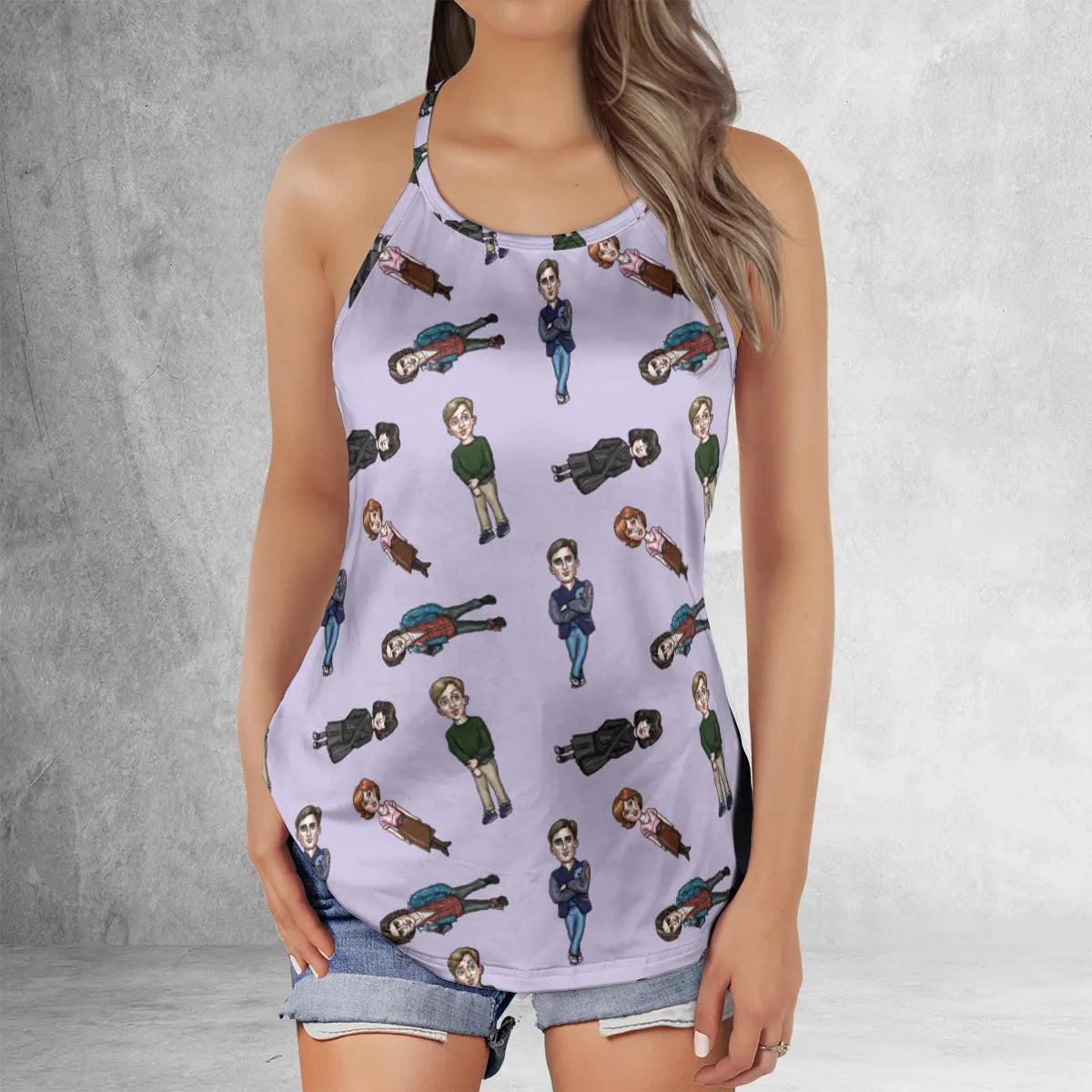 Criss Cross Tank Top - XU5GWFHX