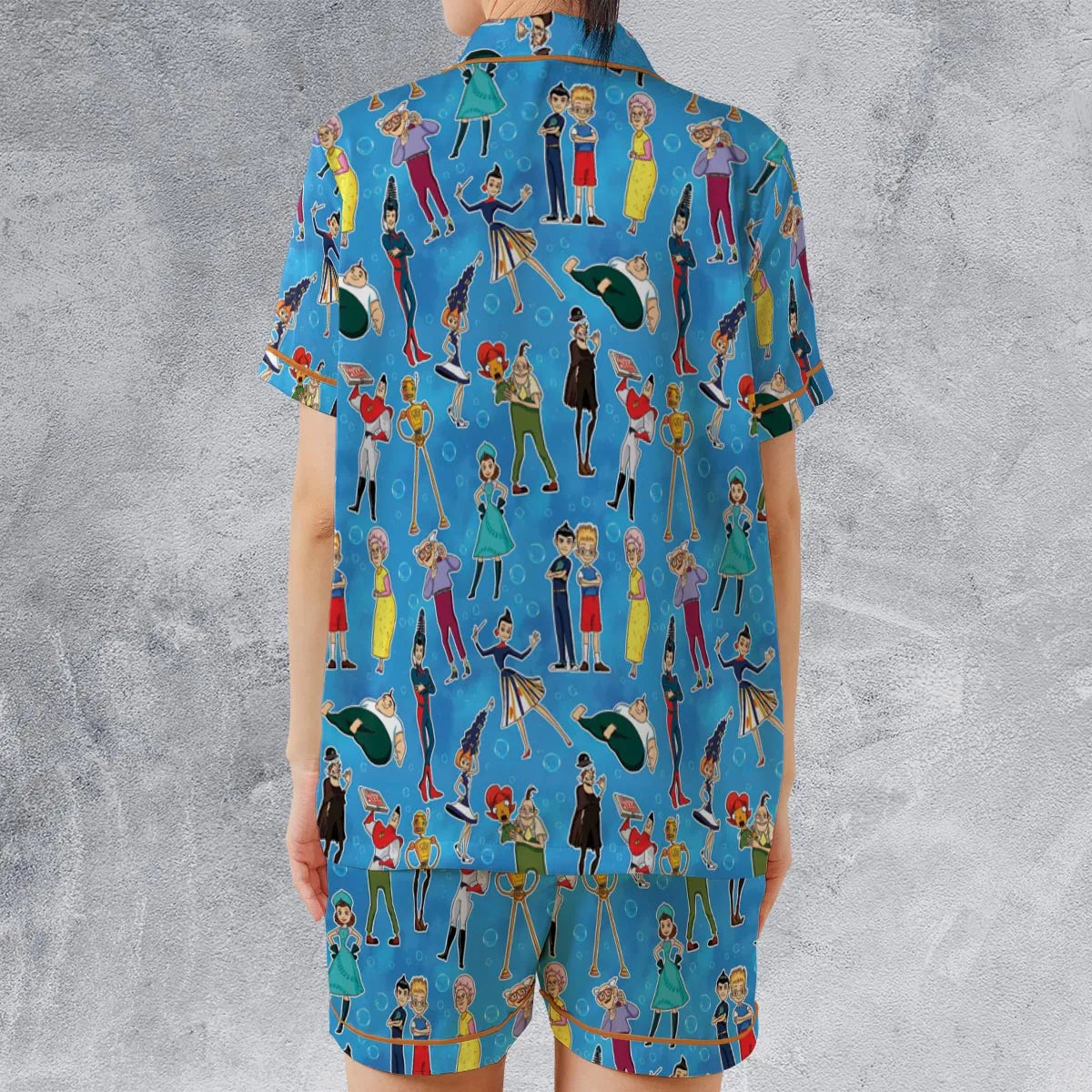 Satin Short-Sleeve Pajamas Set - TL2MH8GC