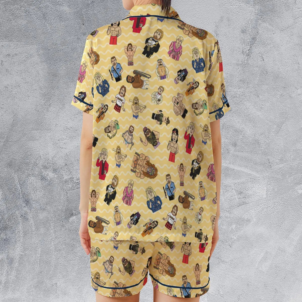 Satin Short-Sleeve Pajamas Set - WCK88W8A
