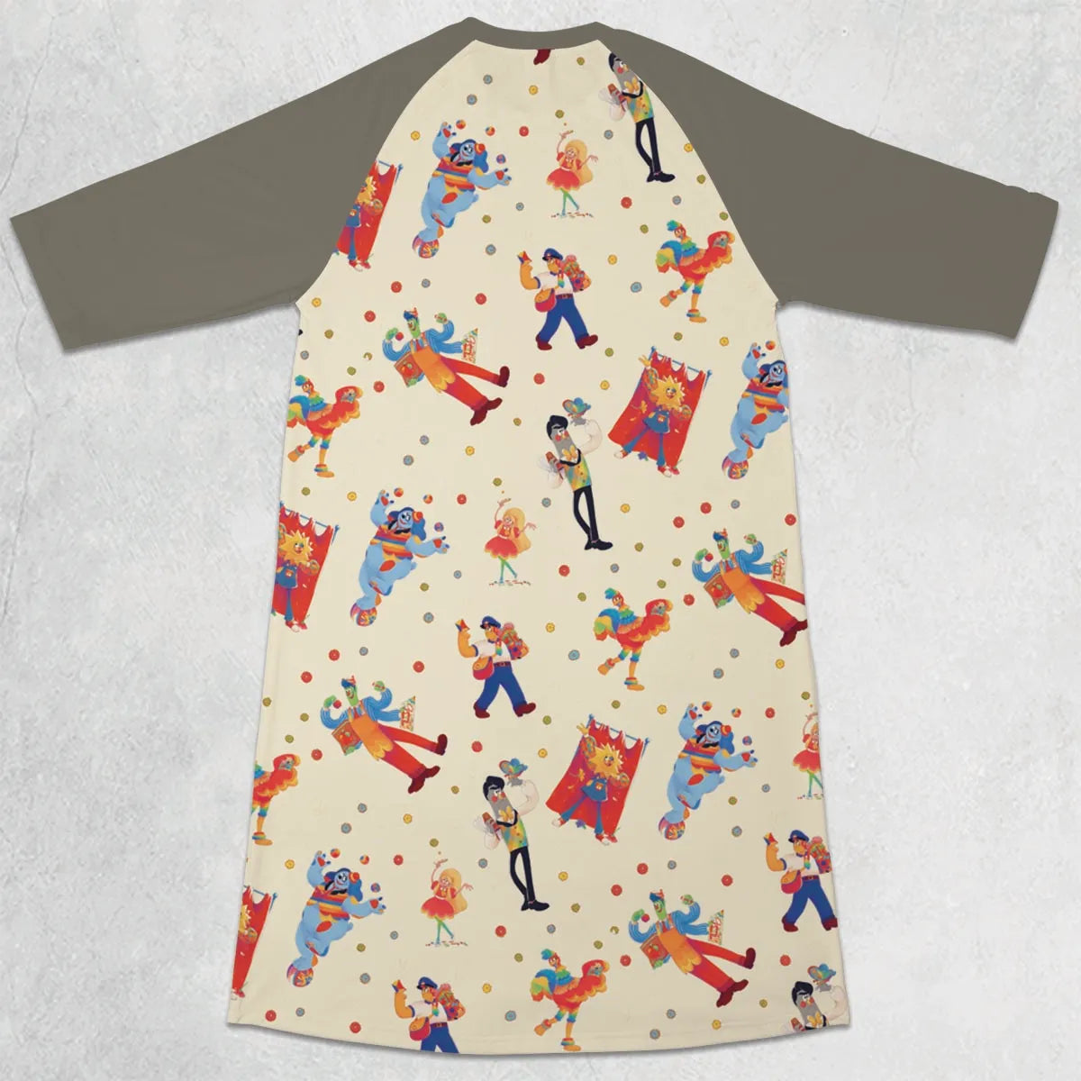 3/4 Sleeve Raglan Dress - AU321F4C