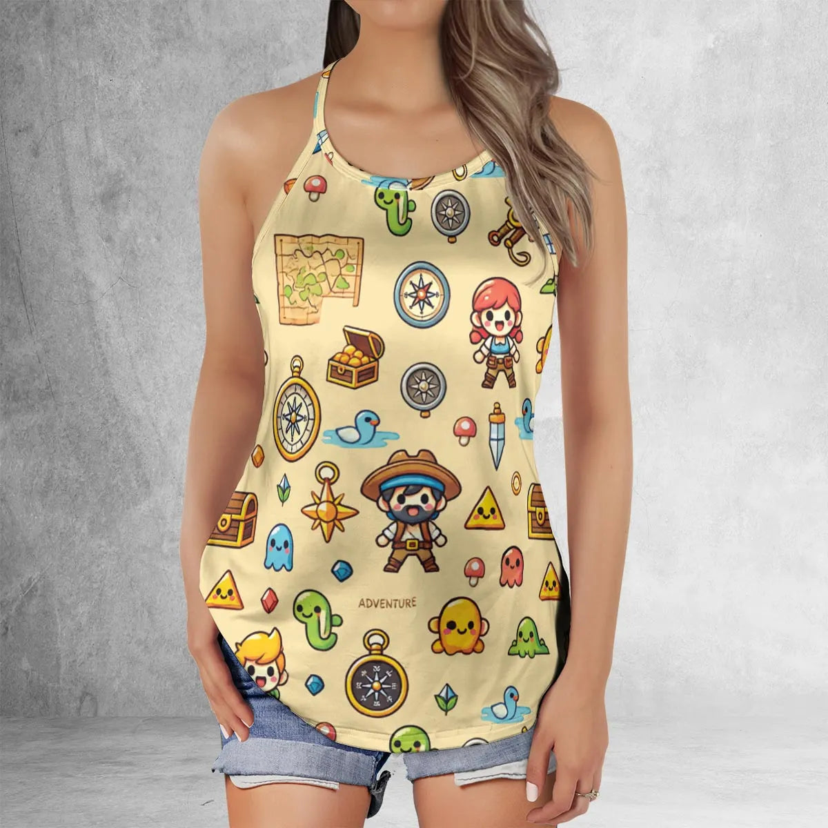 Criss Cross Tank Top - JTHLV92R
