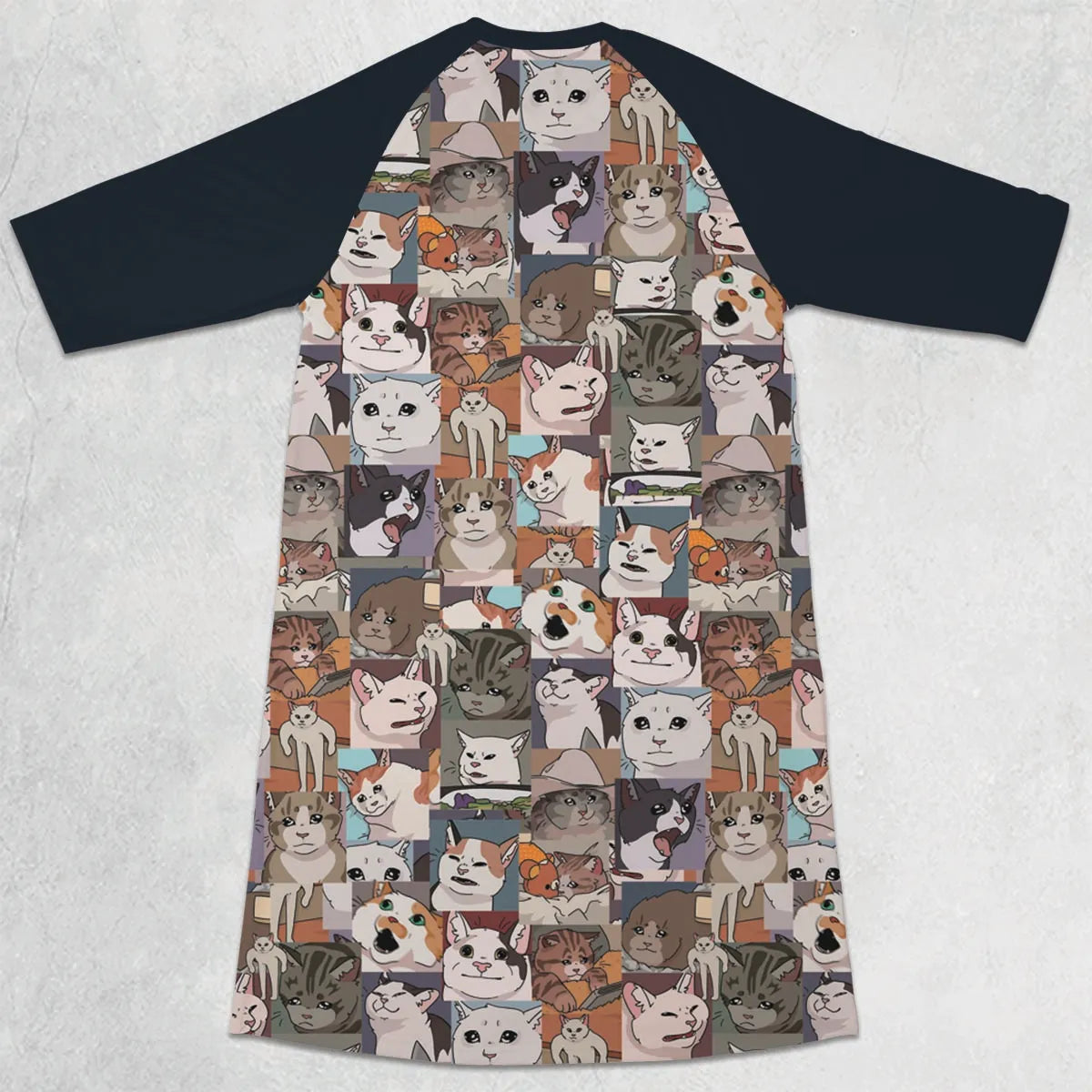 3/4 Sleeve Raglan Dress - QGTDP37Z