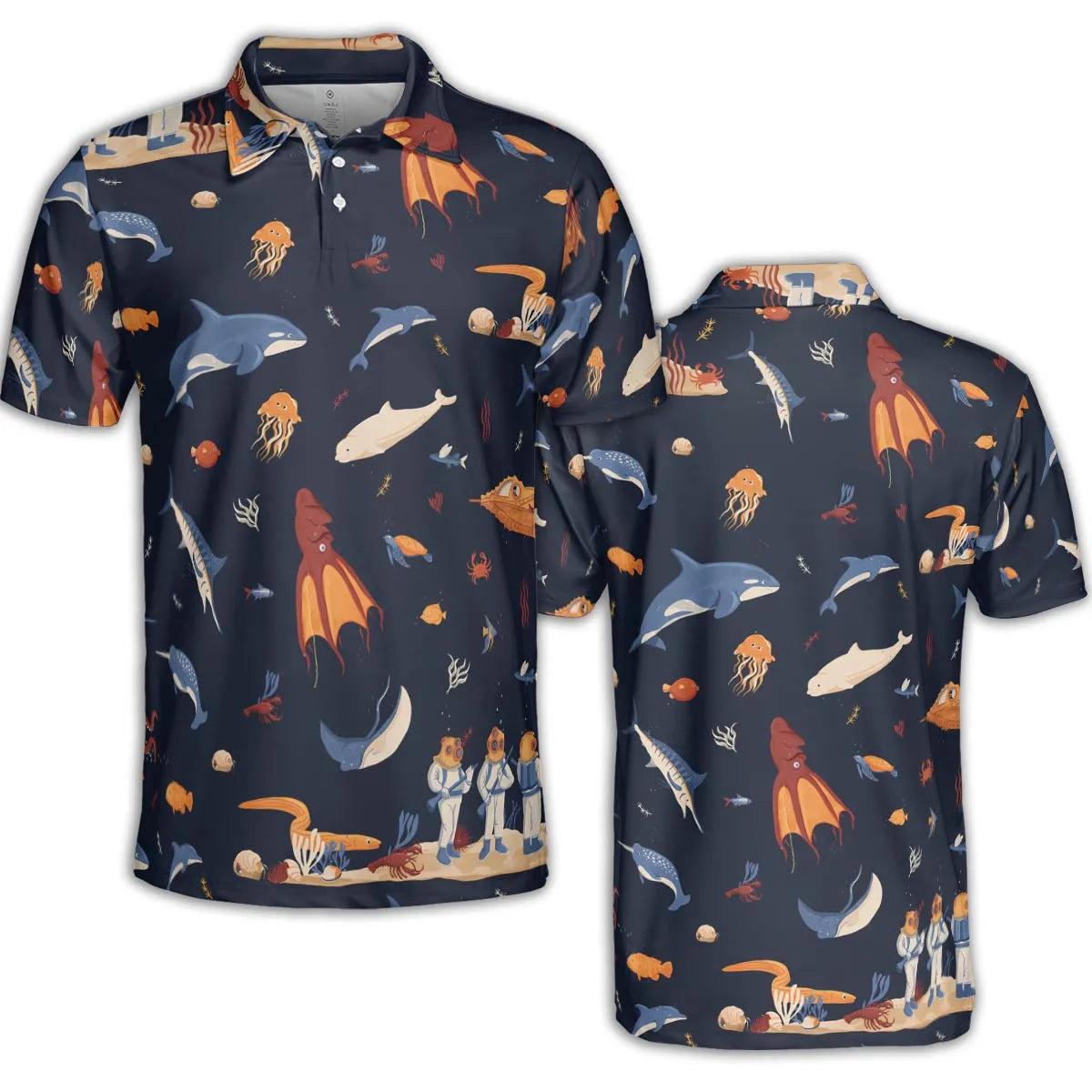 AOP Men/Women Polo Shirt - QZHG77BT