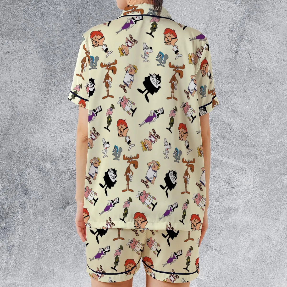 Satin Short-Sleeve Pajamas Set - 6X15ZY4M