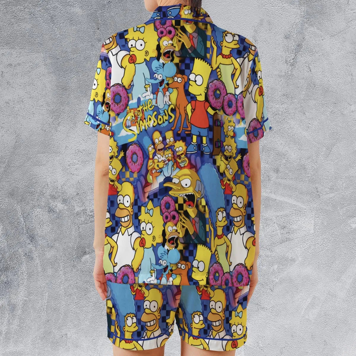 Satin Short-Sleeve Pajamas Set - NGB91JM2