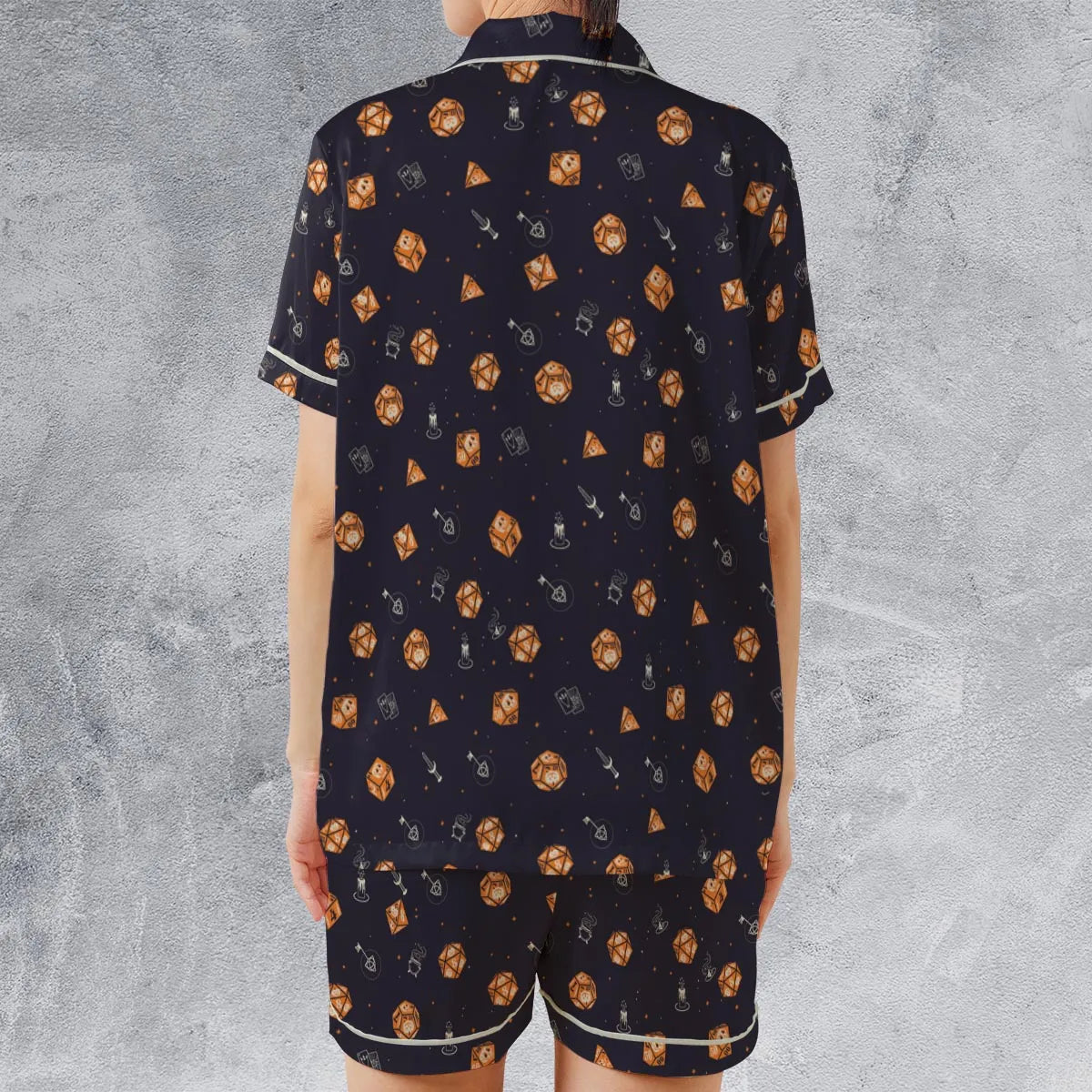 Satin Short-Sleeve Pajamas Set - BPUQDKQ3