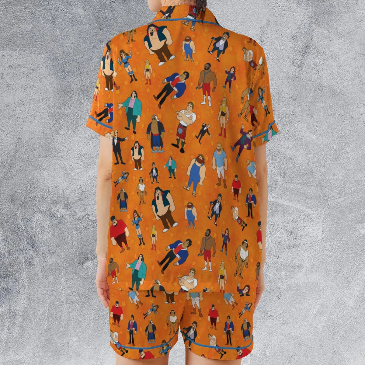 Satin Short-Sleeve Pajamas Set - 57FMMU2Z