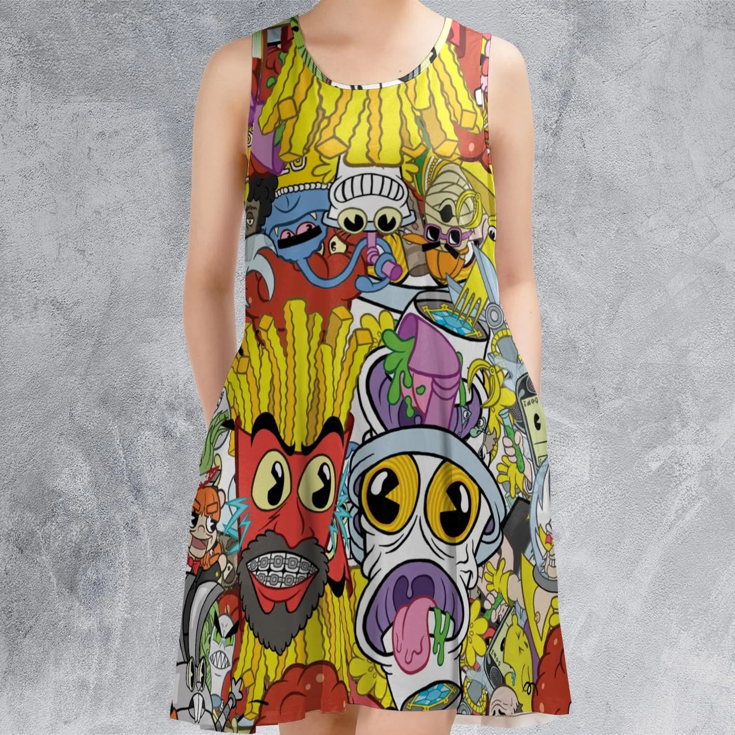 Sleeveless Dress - HAPHUXWU
