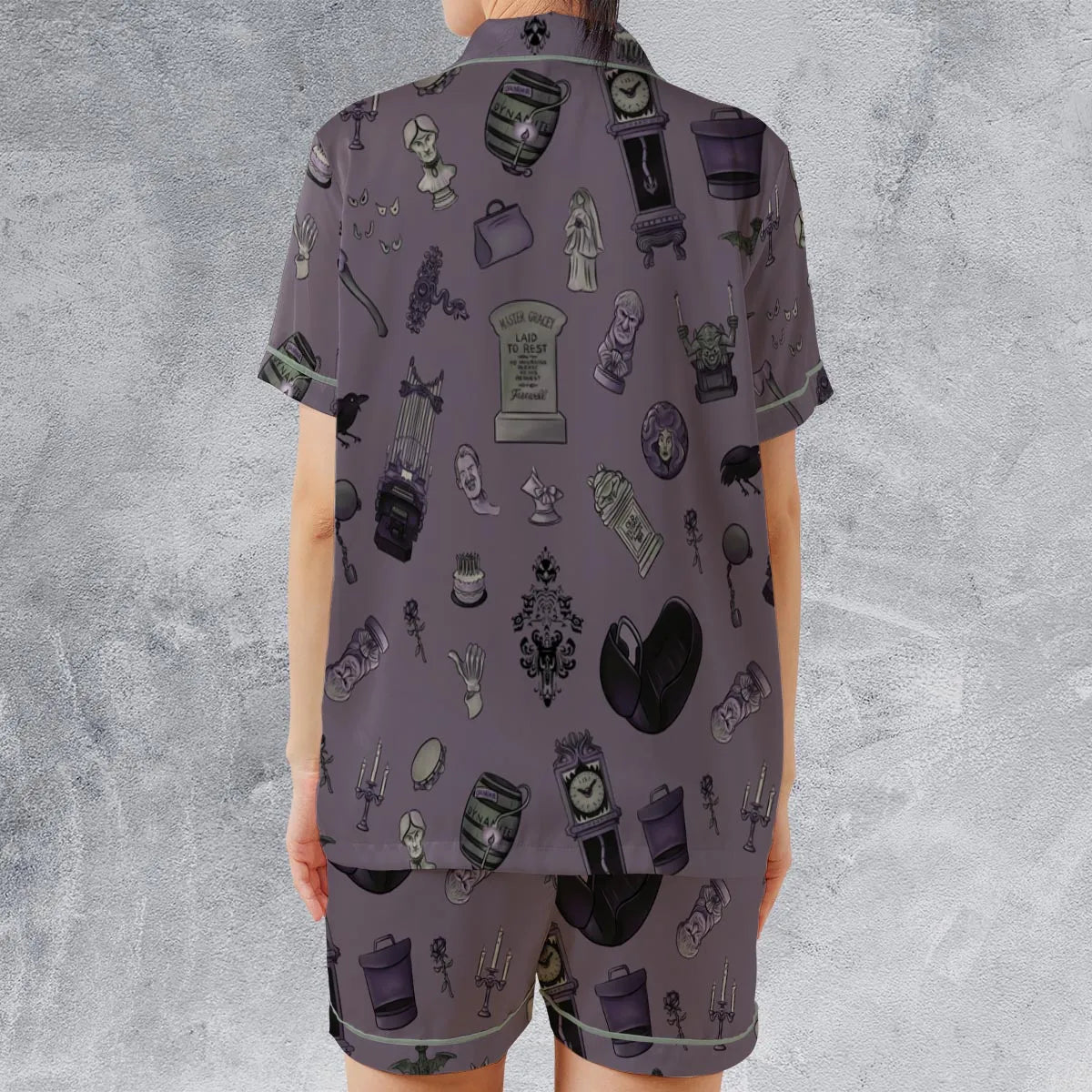 Satin Short-Sleeve Pajamas Set - 77158FCG