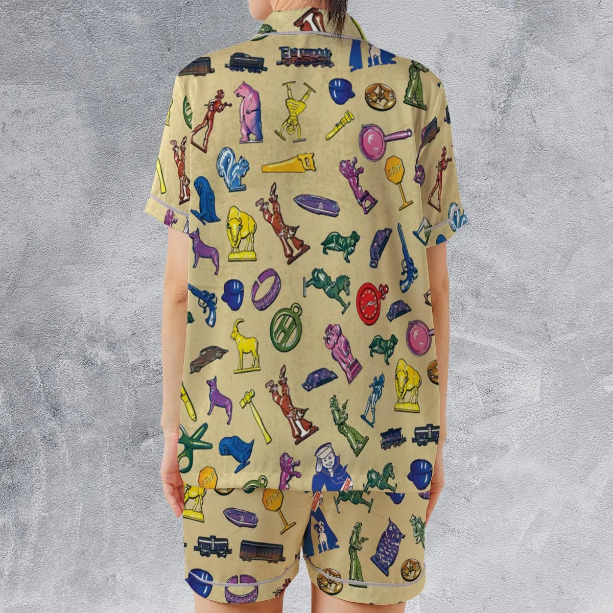 Satin Short-Sleeve Pajamas Set - 26WD4881