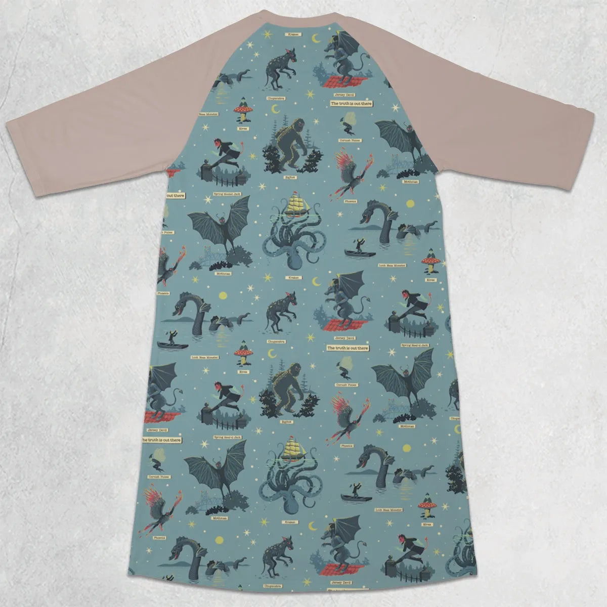 3/4 Sleeve Raglan Dress - EXUSFN99