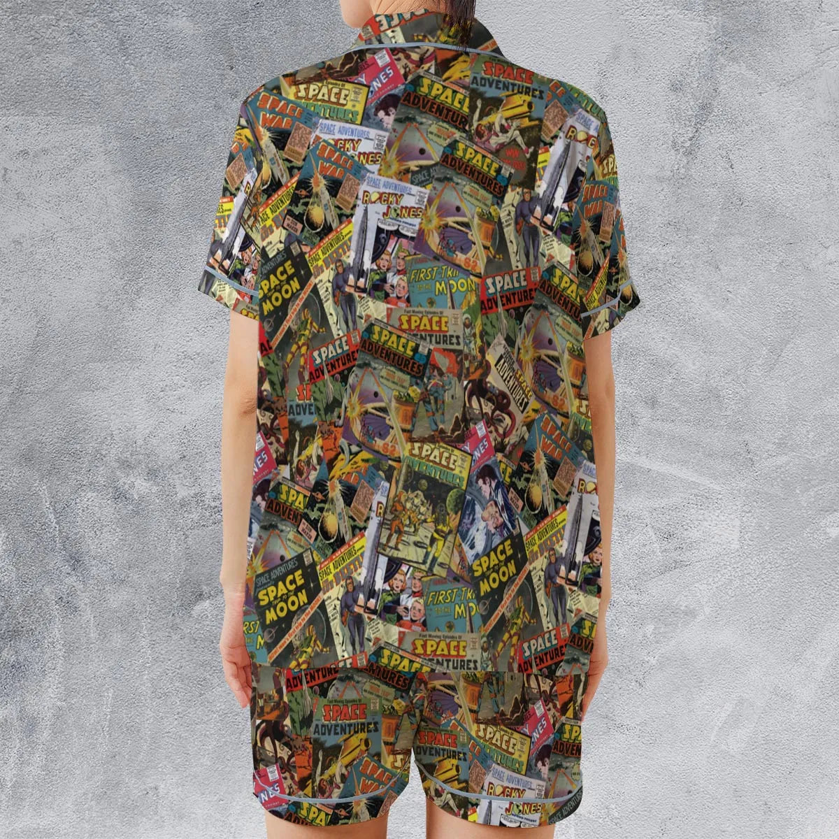 Satin Short-Sleeve Pajamas Set - SB73DEAU