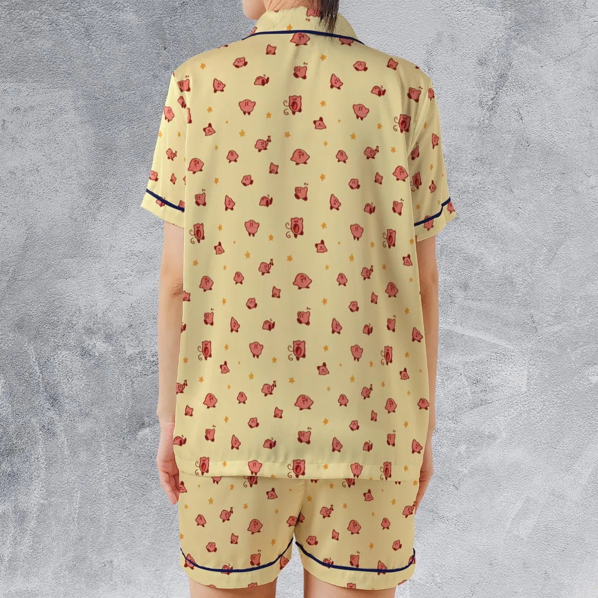 Satin Short-Sleeve Pajamas Set - 863VASTX