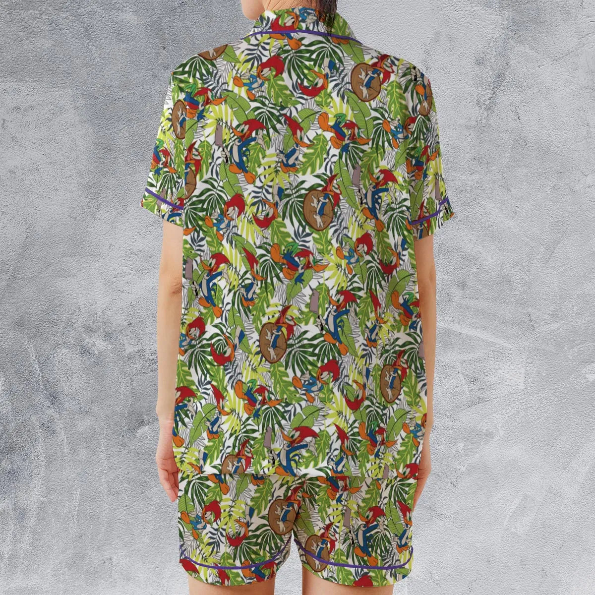Satin Short-Sleeve Pajamas Set - Y9XGWLCJ