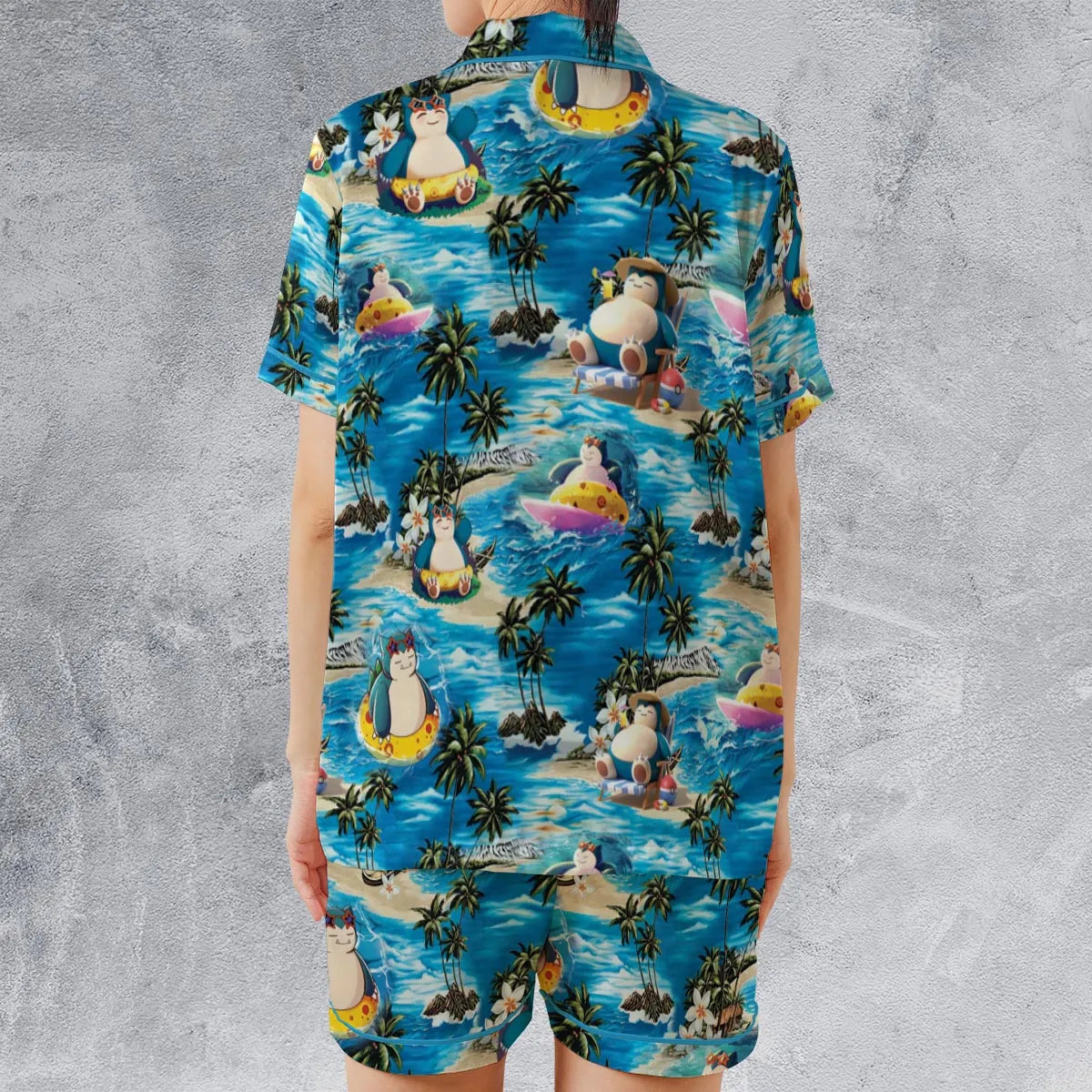 Satin Short-Sleeve Pajamas Set - 86UWZL5L
