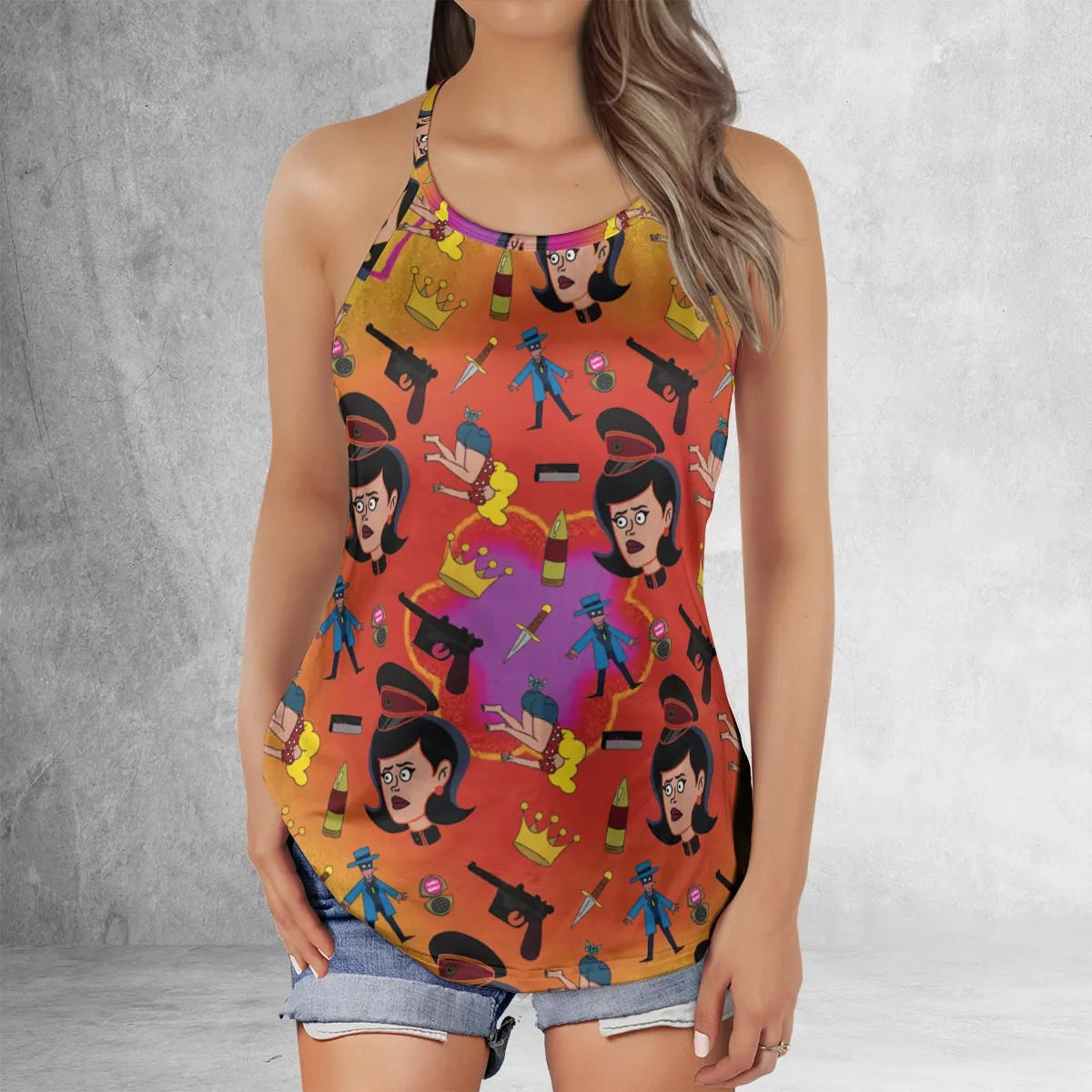 Criss Cross Tank Top - 74A8UXZ7