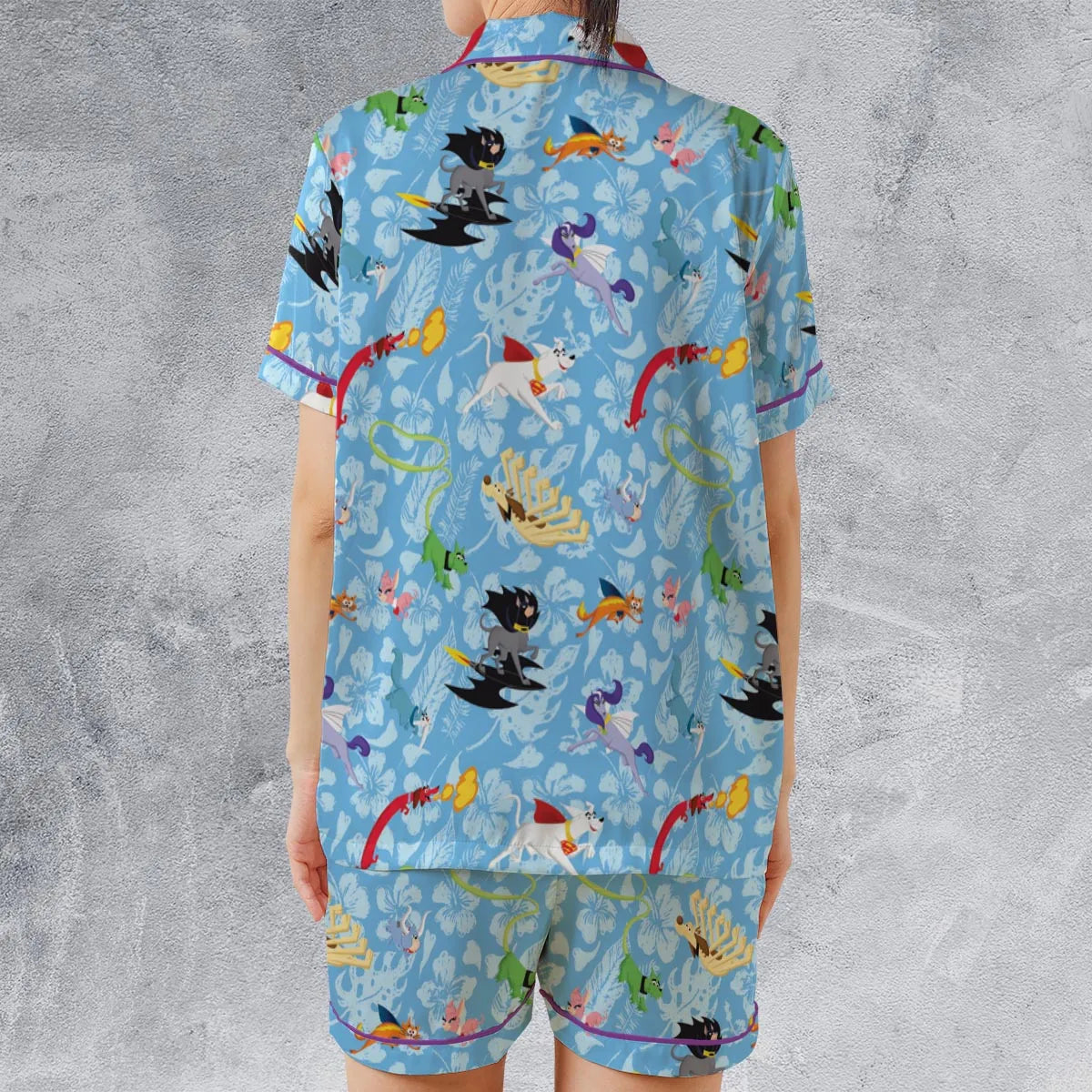 Satin Short-Sleeve Pajamas Set - 3DW4MZHH