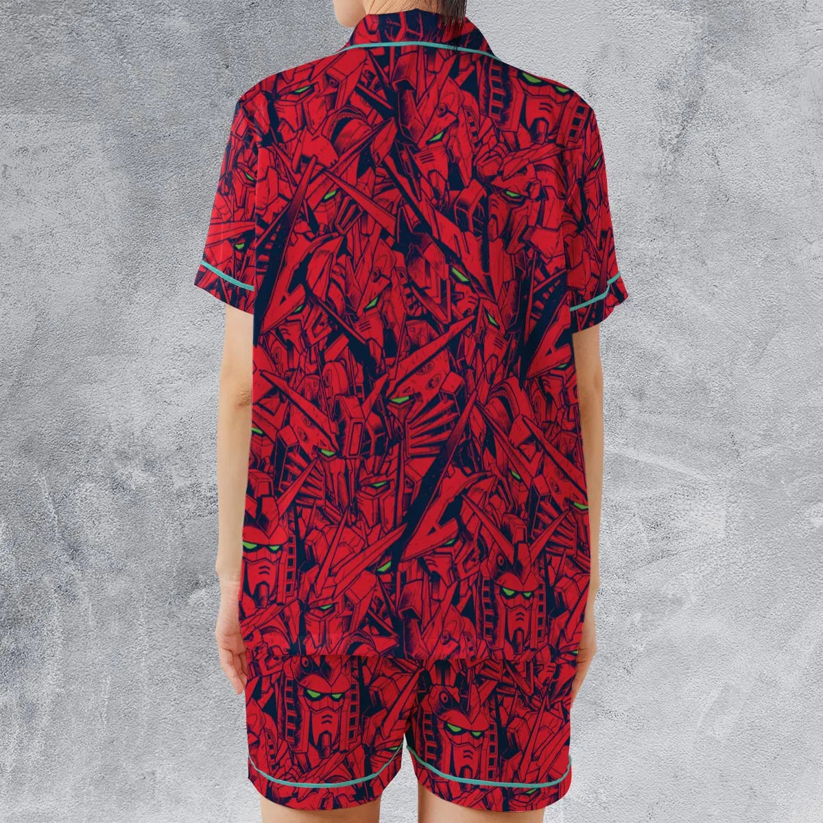 Satin Short-Sleeve Pajamas Set - Z8E6F833