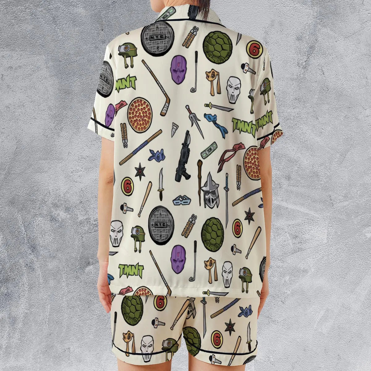 Satin Short-Sleeve Pajamas Set - JNE57JGT