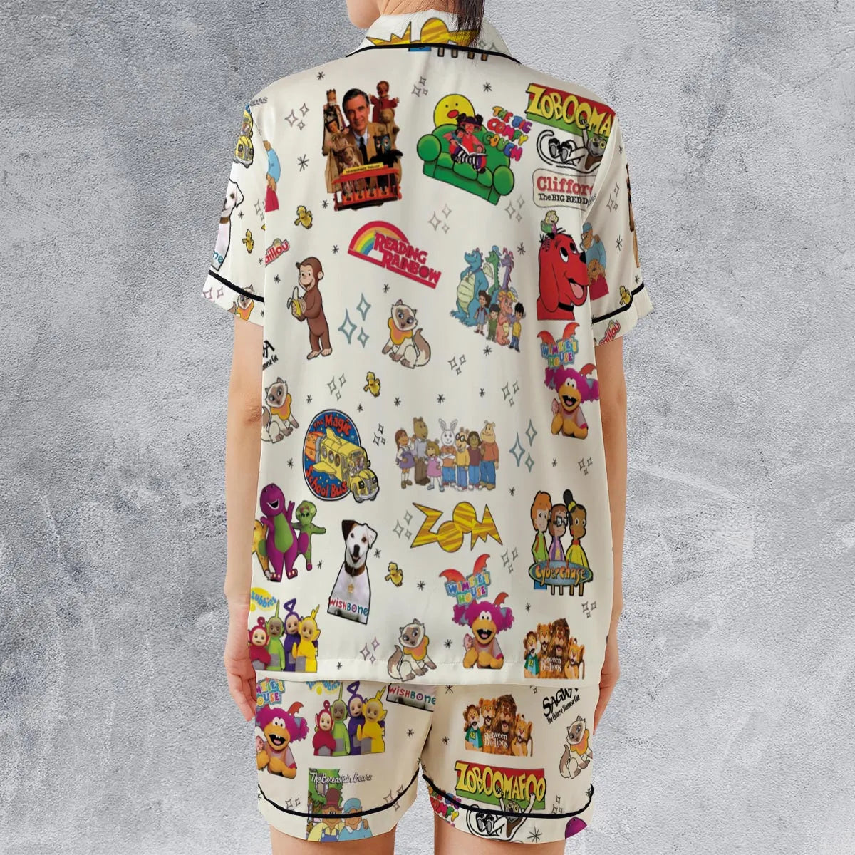 Satin Short-Sleeve Pajamas Set - 7LVVB3LE